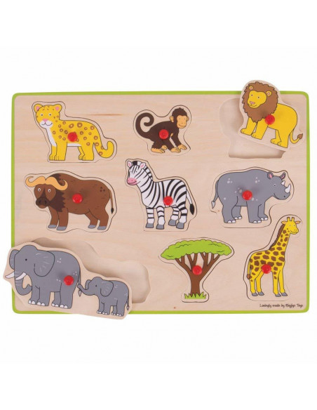 Puzzle din lemn incastru - Safari,BJ258