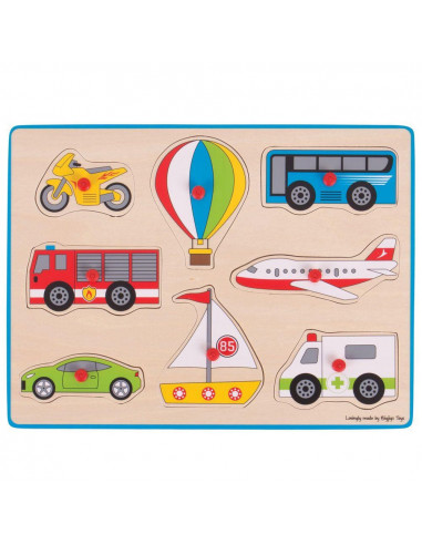 Puzzle din lemn incastru - Vehicule,BJ260
