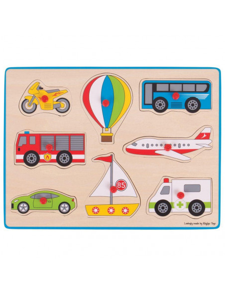 Puzzle din lemn incastru - Vehicule,BJ260