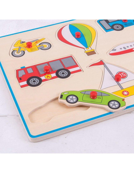 Puzzle din lemn incastru - Vehicule,BJ260