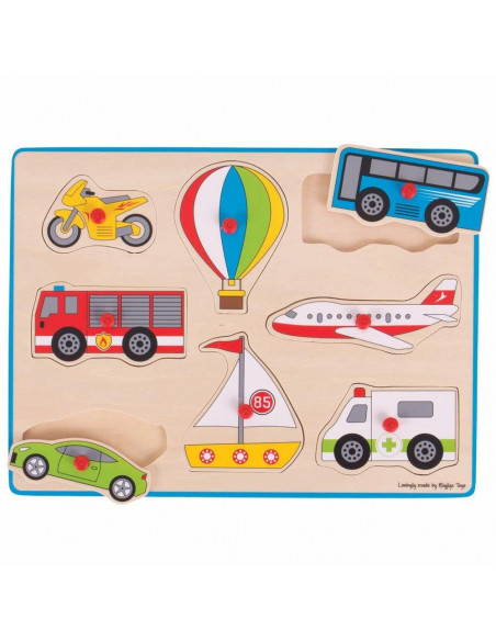 Puzzle din lemn incastru - Vehicule,BJ260