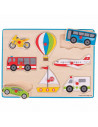Puzzle din lemn incastru - Vehicule,BJ260