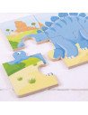 Set 3 puzzle din lemn - Dinozauri,BJ816
