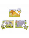 Set 3 puzzle din lemn - Jungla Vesela,BJ818