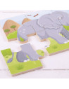 Set 3 puzzle din lemn - Jungla Vesela,BJ818