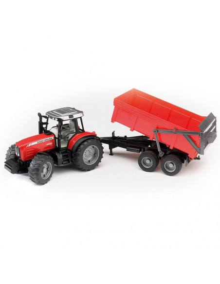 BRUDER - TRACTOR MASSEY FERGUSON 7480 CU REMORCA