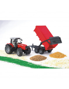 BRUDER - TRACTOR MASSEY FERGUSON 7480 CU REMORCA 2