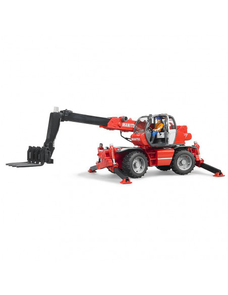 BRUDER - STIVUITOR TELESCOPIC CU ACCESORII MANITOU MRT BRUDER - STIVUITOR TELESCOPIC CU ACCESORII MANITOU MRT