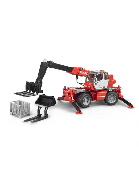 BRUDER - STIVUITOR TELESCOPIC CU ACCESORII MANITOU MRT BRUDER - STIVUITOR TELESCOPIC CU ACCESORII MANITOU MRT