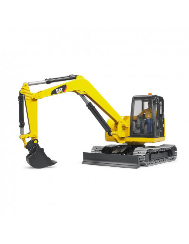 BRUDER - MINI EXCAVATOR CAT CU MUNCITOR,BR02466