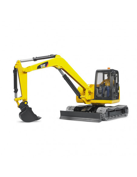 BRUDER - MINI EXCAVATOR CAT CU MUNCITOR,BR02466