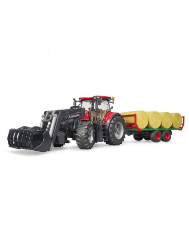 BRUDER - TRACTOR CASE IH OPTUM 300 CVX CU INCARCATOR FRONTAL SI