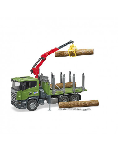 BRUDER - CAMION FORESTIER SCANIA R-SERIES CU MACARA DE