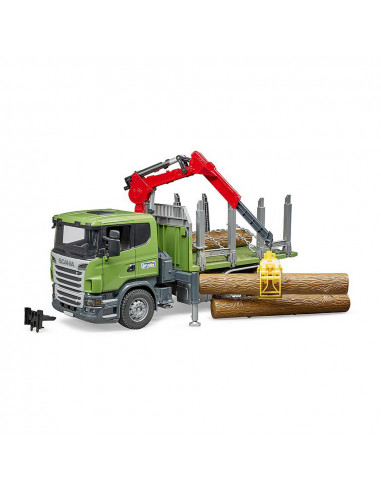 BRUDER - CAMION FORESTIER SCANIA R-SERIES CU MACARA DE