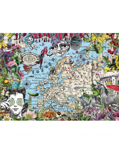 PUZZLE HARTA EUROPEI, 500 PIESE,RVSPA16760