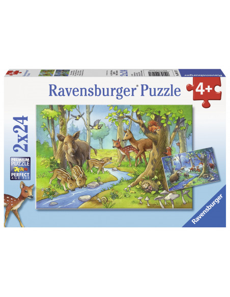 Puzzle Animale Padure, 2X24 Piese,RVSPC09117