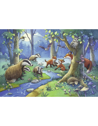 Puzzle Animale Padure, 2X24 Piese,RVSPC09117