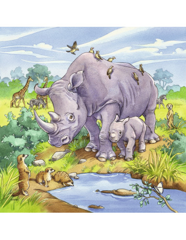 Puzzle Animale, 3X49 Piese,RVSPC08003
