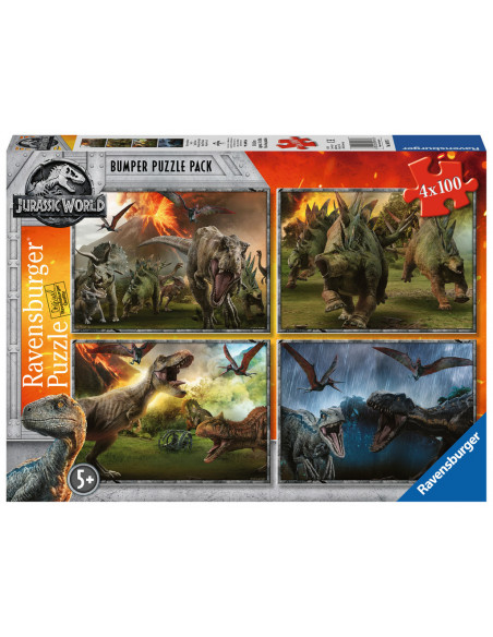 Puzzle Jurassic World, 4X100 Piese,RVSPC06976
