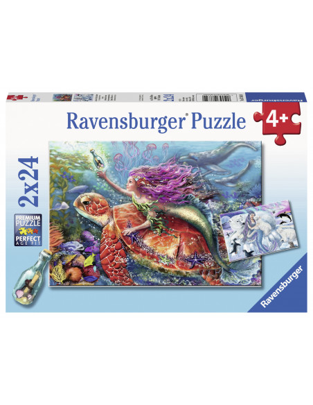 PUZZLE AVENTURA SIRENEI, 2x24 PIESE,RVSPC07834