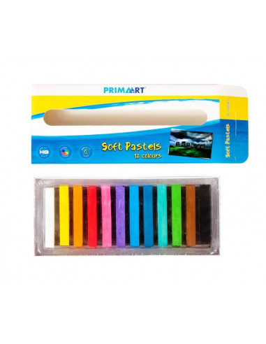 Prima Art Soft Pastels - pasteluri moi cretate 12 culori,323144