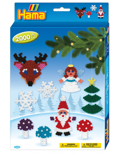 Set craciun in cutie - 2000 margele Hama midi si o