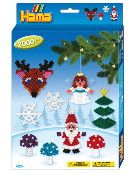 Set craciun in cutie - 2000 margele Hama midi si o