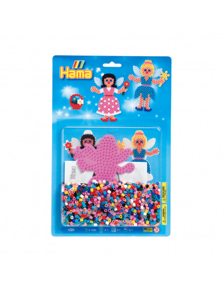 ZANE - 1100 de margele Hama midi si 1 planseta in blister,Ha4013