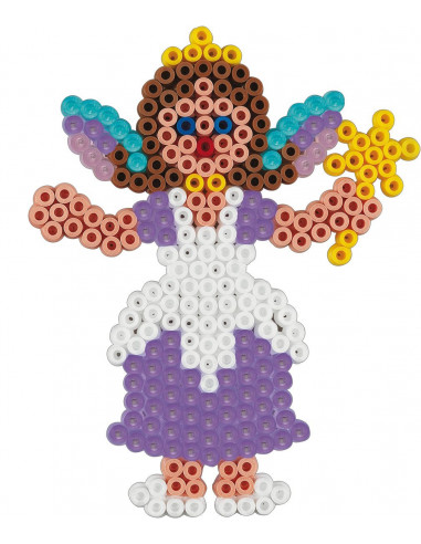 ZANE - 1100 de margele Hama midi si 1 planseta in blister,Ha4013