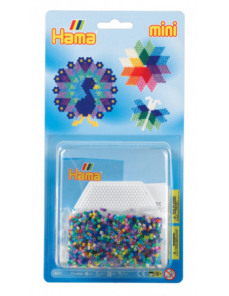 Paunul - set de 2000 margele Hama mini in blister,Ha5511