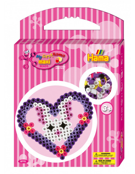 Inima - set cu 350 margele Hama maxi in cutie,Ha8772