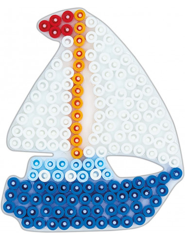 Planseta pentru margele Hama midi - barca cu panze,Ha333
