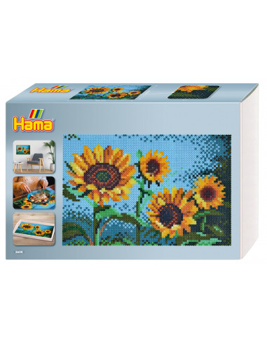 Set cu margele Hama midi arta - floarea soarelui,Ha3608