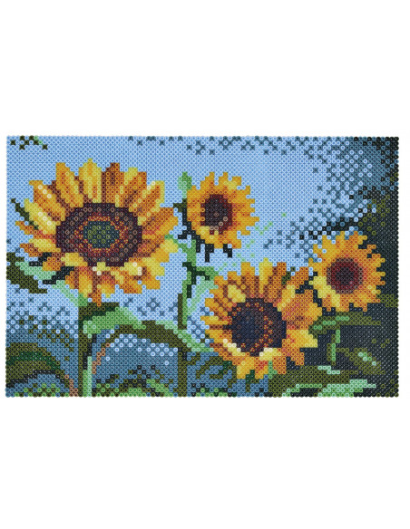 Set cu margele Hama midi arta - floarea soarelui,Ha3608