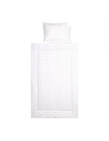 Set lenjerie pat 4 piese, bumbac ranforce, Latte