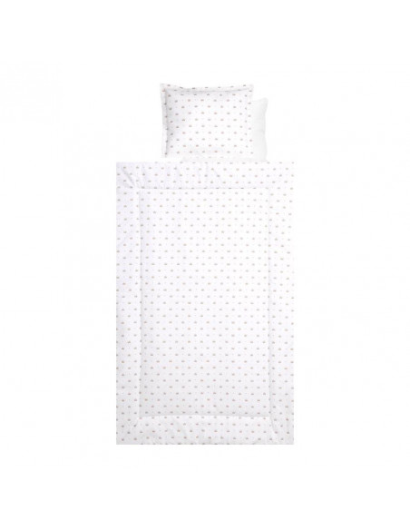 Set lenjerie pat 4 piese, bumbac ranforce, Latte