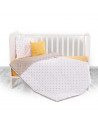 Set lenjerie pat 4 piese, bumbac ranforce, Latte