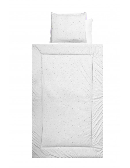 Set lenjerie pat 4 piese, bumbac ranforce, Grey