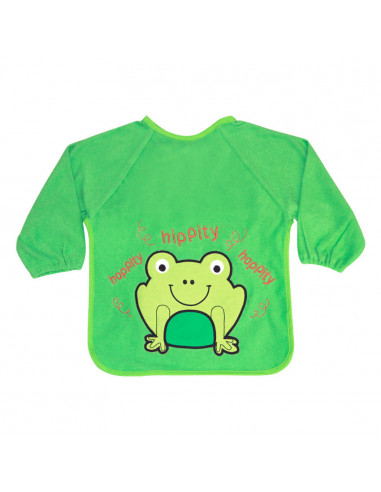 Baveta cu maneci si broderie, bumbac, culori diferite,1026006