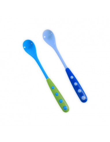 Set 2 lingurite cu manere lungi, culori diferite,1023046