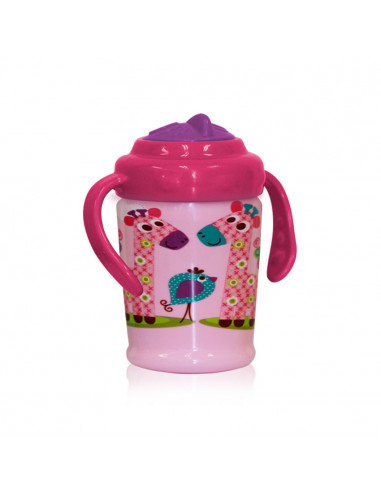 Cana cu manere, supapa anticurgere si pai 270 ml, culori