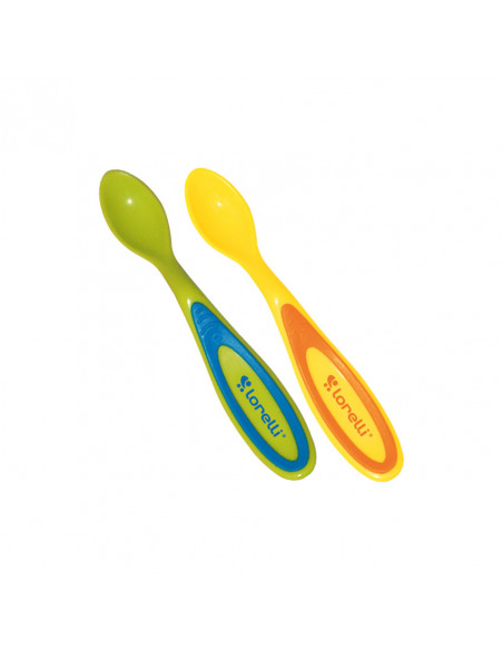 Set 2 lingurite flexibile cu maner anatomic, culori