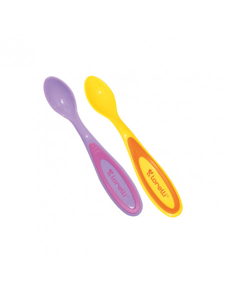 Set 2 lingurite flexibile cu maner anatomic, culori