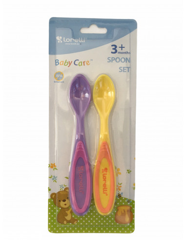 Set 2 lingurite flexibile cu maner anatomic, culori