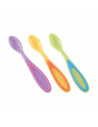 Set 3 lingurite flexibile cu maner anatomic, culori