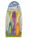 Set 3 lingurite flexibile cu maner anatomic, culori