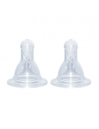 Set 2 tetine silicon, Large, 6 luni+, Custom,1022043