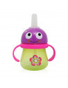 Cana cu 2 manere si pai, capac decorat, 250 ml, culori