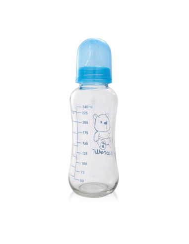 Biberon din sticla 240 ml, Blue,10200620002