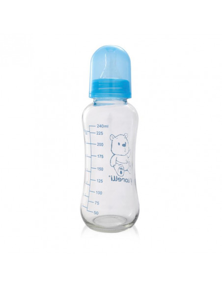Biberon din sticla 240 ml, Blue,10200620002